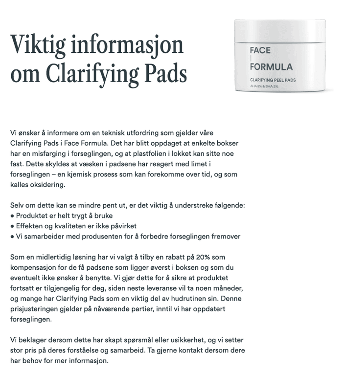 Clarifying Peel Pads