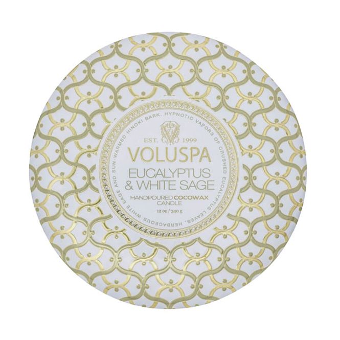 Hovedbilde EUCALYPTUS & WHITE SAGE 3 WICK TIN CANDLE